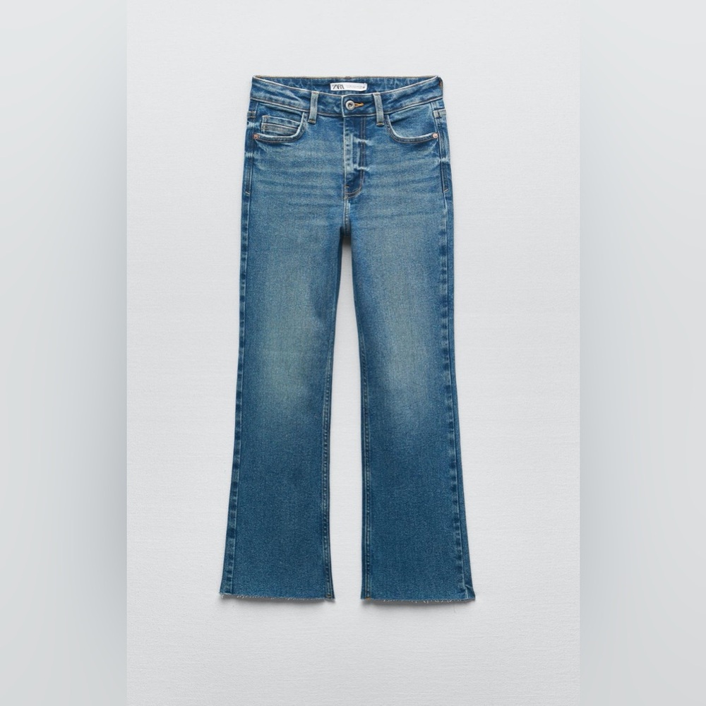Zara cropped high rise z1975 Flared Jeans